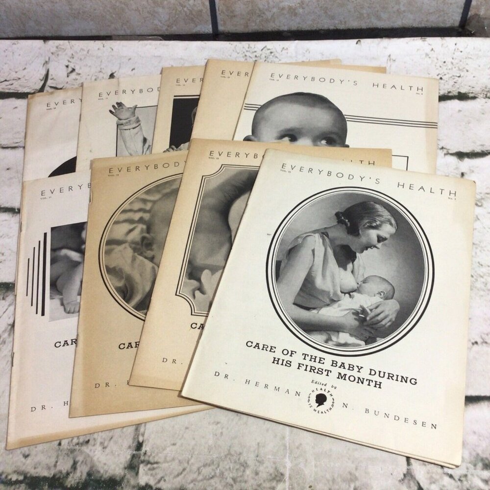 1930’s Everybody’s Health Care Of Baby Dr Herman N. Bundesen Lot Of 9 Pamphlets